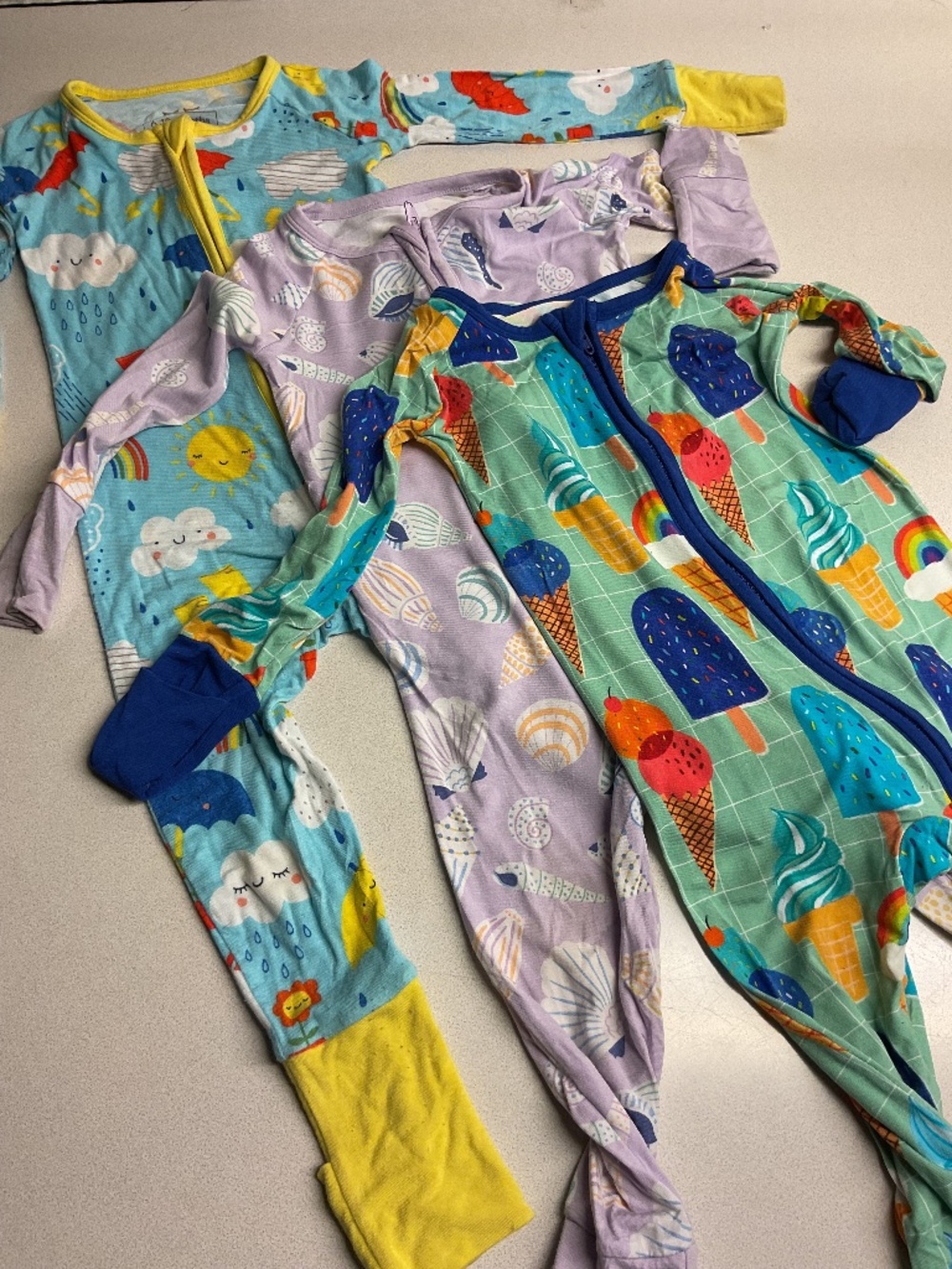 SET OF THREE LITTLESLEEPIES PJS SIZE 6-12 MONTHS